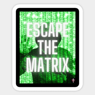 Escape The Matrix Pop Art Motivational Design Sticker